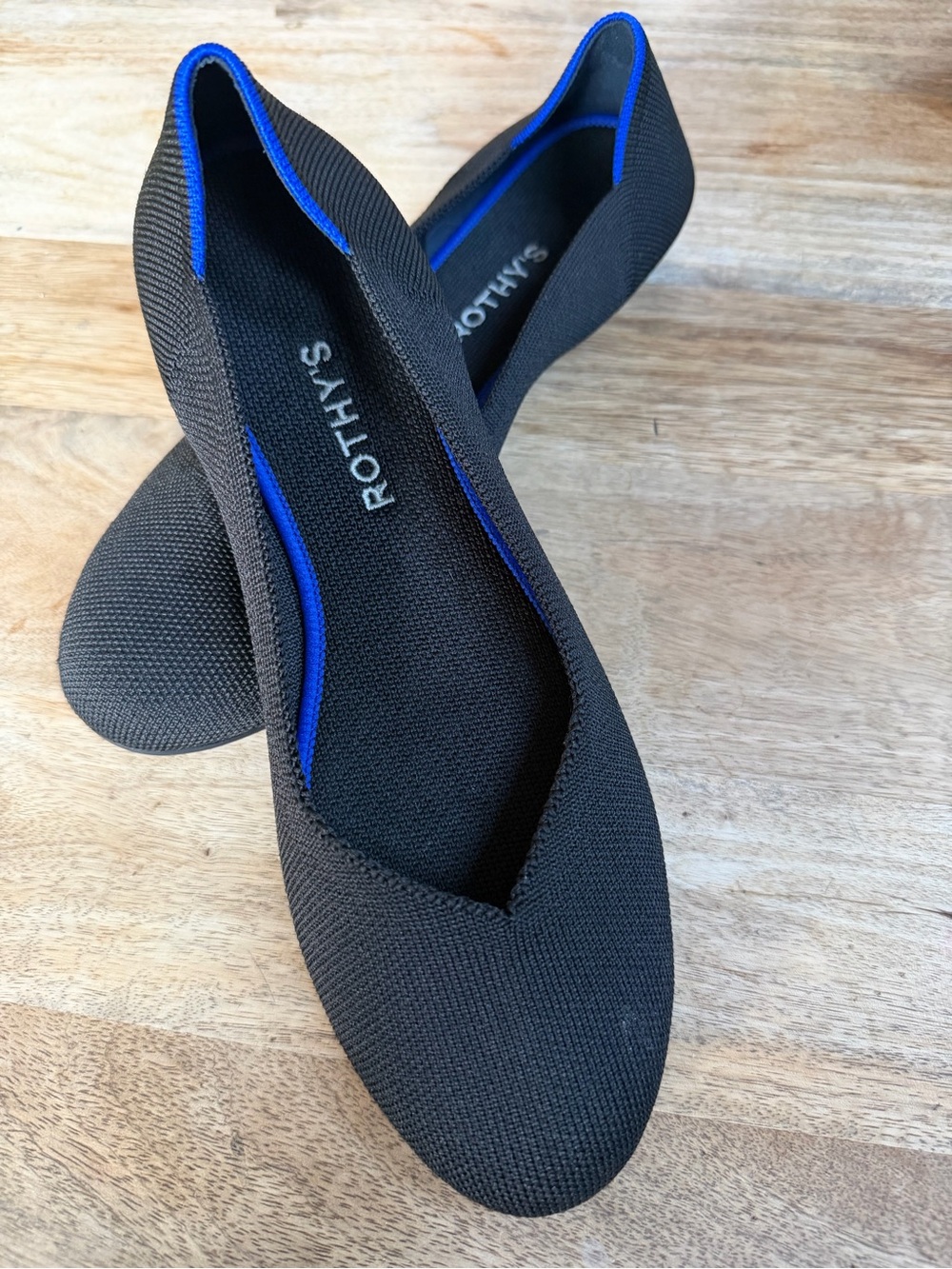 Rothy's Black Knit Slip-On Flats